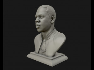 jay z portrait sculpture ready to 3d print 3d print model 3D Print Model