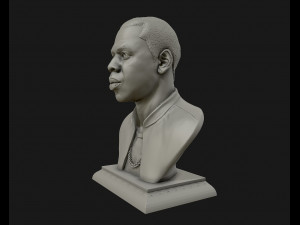 jay z portrait sculpture ready to 3d print 3d print model 3D Print Model