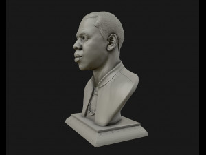 jay z portrait sculpture ready to 3d print 3d print model 3D Print Model