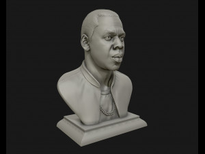 jay z portrait sculpture ready to 3d print 3d print model 3D Print Model