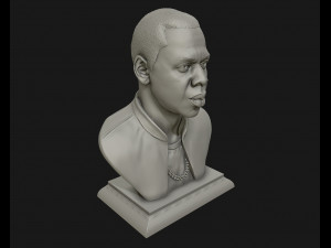 jay z portrait sculpture ready to 3d print 3d print model 3D Print Model