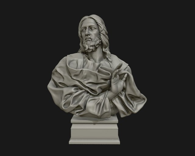 jesus christ sculpture ready to 3d print 3d print model Modello di stampa 3D .c4d .max .obj .3ds .fbx .stl .blend 