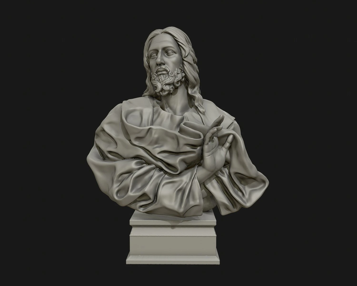 jesus christ sculpture ready to 3d print 3d print model 3D Print Model .c4d .max .obj .3ds .fbx .stl .blend 