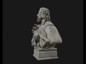 jesus christ sculpture ready to 3d print 3d print model Modello di stampa 3D