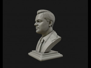 leonardo dicaprio 3d sculpture model ready to 3d print 3d print model 3D Baskı Modeli