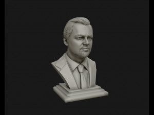 leonardo dicaprio 3d sculpture model ready to 3d print 3d print model 3D Baskı Modeli
