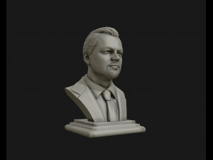 leonardo dicaprio 3d sculpture model ready to 3d print 3d print model 3D Baskı Modeli
