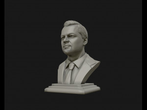 leonardo dicaprio 3d sculpture model ready to 3d print 3d print model 3D Baskı Modeli