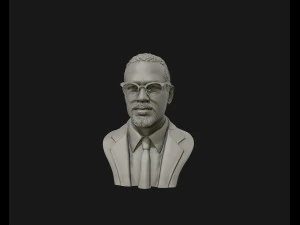 portrait sculpture of malcolm x ready to 3d print 3d print model 3D Print Model