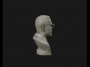 portrait sculpture of malcolm x ready to 3d print 3d print model Model do druku 3D