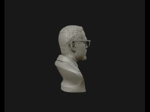 portrait sculpture of malcolm x ready to 3d print 3d print model 3D Print Model