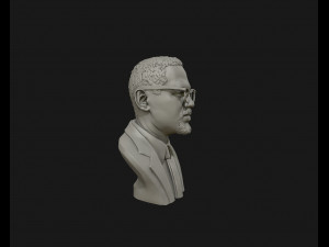 portrait sculpture of malcolm x ready to 3d print 3d print model Model do druku 3D