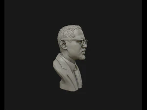 portrait sculpture of malcolm x ready to 3d print 3d print model 3D Print Model