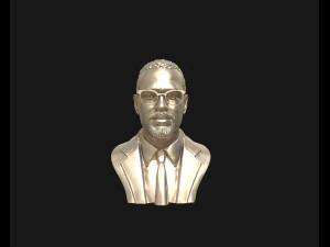 portrait sculpture of malcolm x ready to 3d print 3d print model 3D Print Model