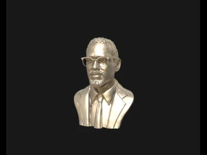 portrait sculpture of malcolm x ready to 3d print 3d print model 3D Print Model