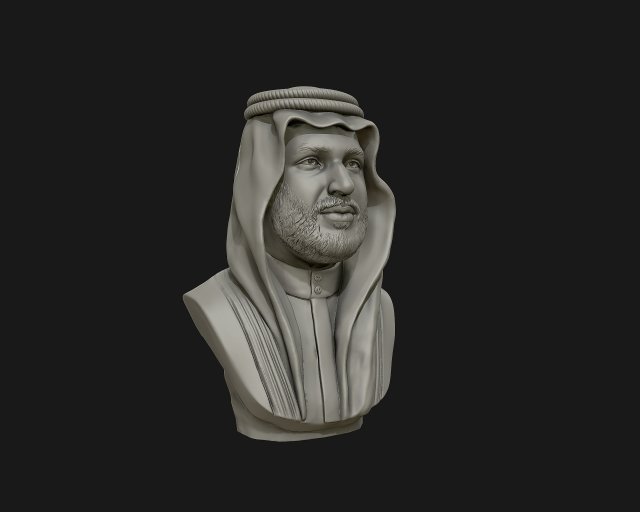 mohammad bin salman portrait sculpture model 3d print model 3D Baskı Modeli .c4d .max .obj .3ds .fbx .stl .blend 