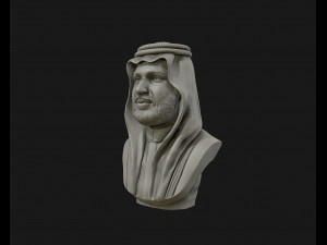 mohammad bin salman portrait sculpture model 3d print model 3D Baskı Modeli