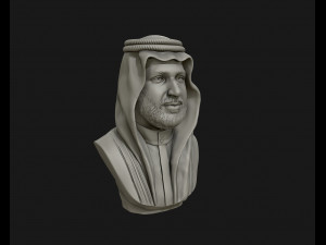 mohammad bin salman portrait sculpture model 3d print model 3D Baskı Modeli