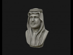 mohammad bin salman portrait sculpture model 3d print model 3D Baskı Modeli