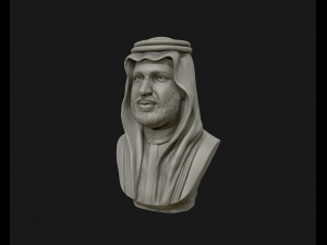 mohammad bin salman portrait sculpture model 3d print model 3D Baskı Modeli