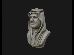 mohammad bin salman portrait sculpture model 3d print model 3D Baskı Modeli