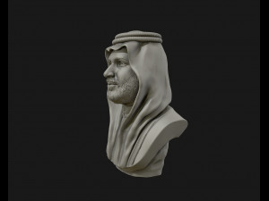mohammad bin salman portrait sculpture model 3d print model 3D Baskı Modeli