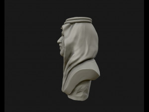mohammad bin salman portrait sculpture model 3d print model 3D Baskı Modeli