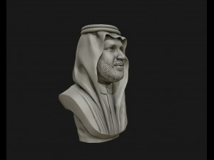 mohammad bin salman portrait sculpture model 3d print model 3D Baskı Modeli