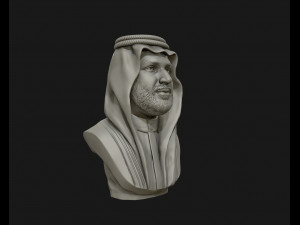 mohammad bin salman portrait sculpture model 3d print model 3D Baskı Modeli