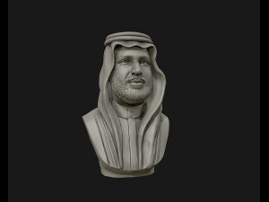mohammad bin salman portrait sculpture model 3d print model 3D Baskı Modeli