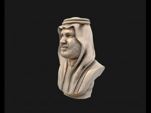 mohammad bin salman portrait sculpture model 3d print model 3D Baskı Modeli