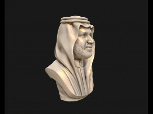 mohammad bin salman portrait sculpture model 3d print model 3D Baskı Modeli