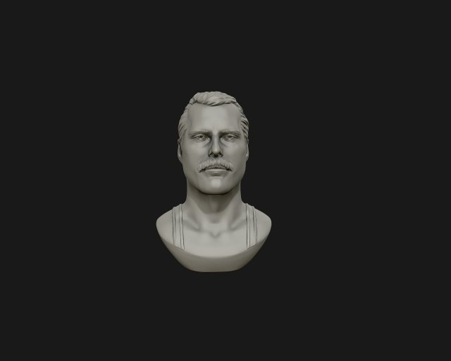 freddie mercury 3d printable portrait 3d print model 3D Print Model .c4d .max .obj .3ds .fbx .stl .blend 