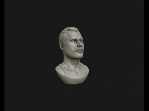 freddie mercury 3d printable portrait 3d print model 3D Print Model