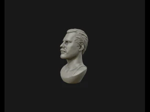 freddie mercury 3d printable portrait 3d print model 3D Print Model