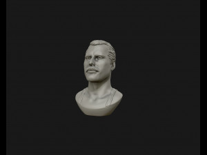 freddie mercury 3d printable portrait 3d print model 3D Print Model