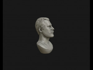 freddie mercury 3d printable portrait 3d print model 3D Print Model