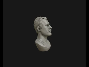 freddie mercury 3d printable portrait 3d print model 3D Print Model