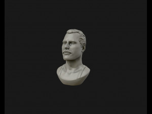 freddie mercury 3d printable portrait 3d print model 3D Print Model