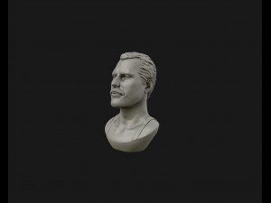freddie mercury 3d printable portrait 3d print model 3D Print Model