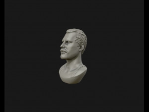 freddie mercury 3d printable portrait 3d print model 3D Print Model