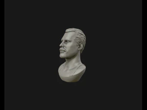 freddie mercury 3d printable portrait 3d print model 3D Print Model