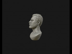 freddie mercury 3d printable portrait 3d print model 3D Print Model