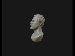 freddie mercury 3d printable portrait 3d print model 3D Print Model