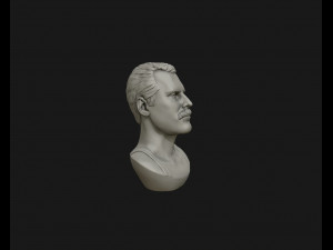 freddie mercury 3d printable portrait 3d print model 3D Print Model