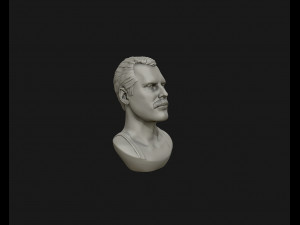 freddie mercury 3d printable portrait 3d print model 3D Print Model