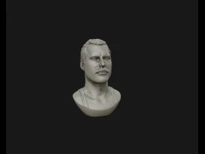 freddie mercury 3d printable portrait 3d print model 3D Print Model