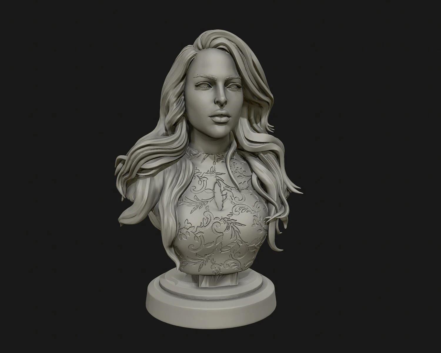 3d sculpture of girl ready to 3d print 3D Print Model .c4d .max .obj .3ds .fbx .stl .blend 