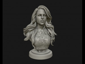 3d sculpture of girl ready to 3d print 3D-printmodel