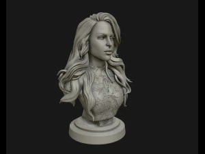 3d sculpture of girl ready to 3d print 3D Print Model